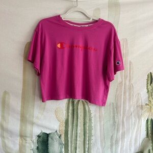 Champion Magenta Cropped Tee